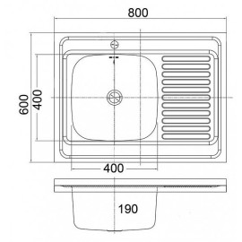 Кухонная мойка EMAR T6080LQ