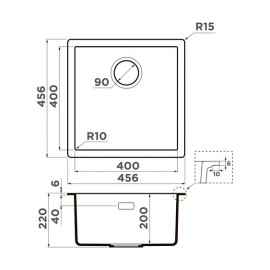 Кухонная мойка OMOIKIRI Yamakawa 45 Integra-AZ (4997248)