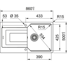 Кухонная мойка FRANKE UBG 611-86 чёрный (114.0580.459)