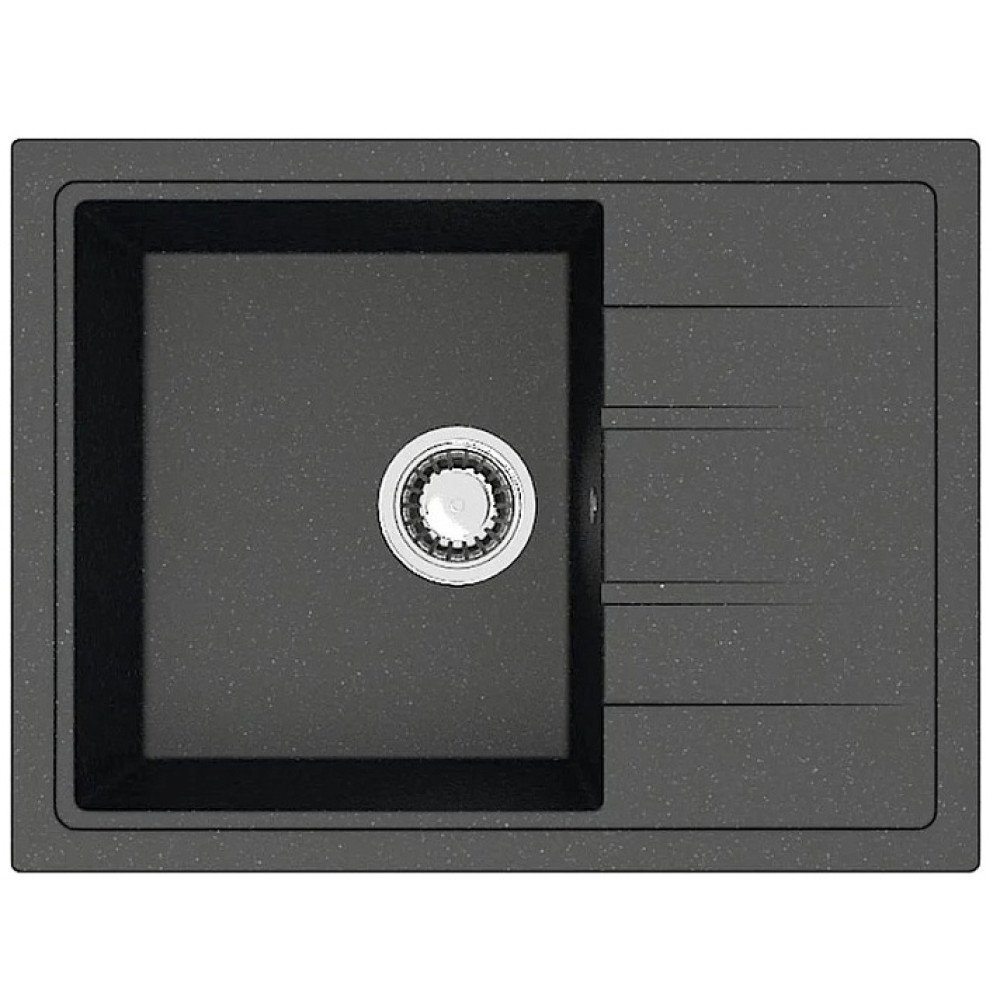 Кухонная мойка ZETT lab 150/Q4 черный T150Q004
