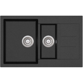 Кухонная мойка AQUASANITA Tesa SQT151AW (black metallic 601)