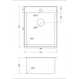 Кухонная мойка EMAR EMB-128A PVD Nano Dark