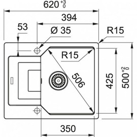 Кухонная мойка FRANKE Urban UBG 611-62 графит