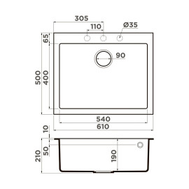 Кухонная мойка OMOIKIRI Bosen 61A-GR (4993825)