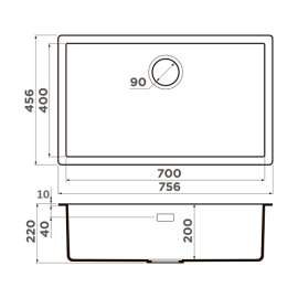 Кухонная мойка OMOIKIRI Yamakawa 75T-U/I-PL (4993464)
