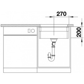 Кухонная мойка BLANCO ETAGON 500-U базальт керамика (525154)
