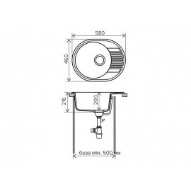 Кухонная мойка POLYGRAN F-22 песочный №302