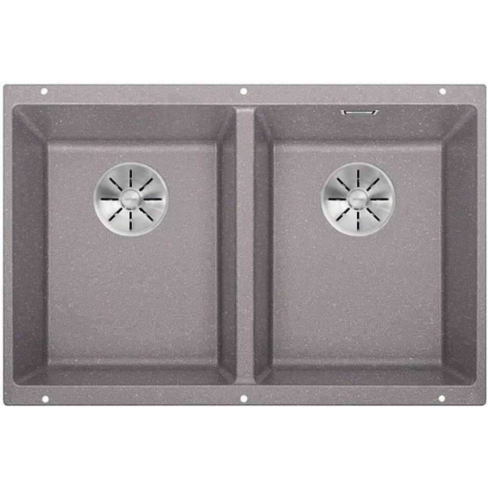 Кухонная мойка Blanco SUBLINE 350/350-U SILGRANIT алюметаллик с отв.арм. InFino (арт.523576)