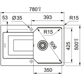 Кухонная мойка FRANKE UBG 611-78 черный матовый (114.0639.654)