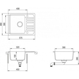 Кухонная мойка AQUASANITA Notus SQ102AW (beige 110)