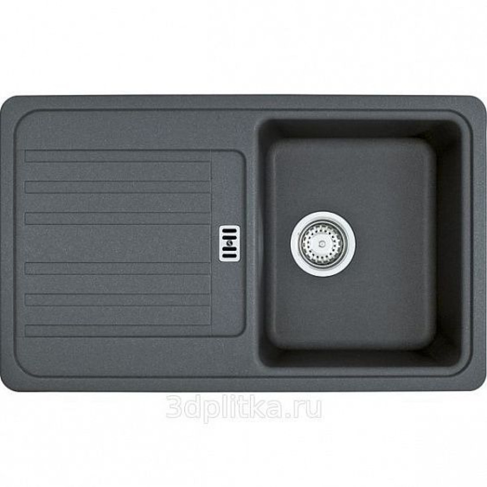 Кухонная мойка FRANKE efg 614-78 (023.300.099) (114.0185.136) графитовый металлик с экцентриковым вентилем