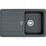 Кухонная мойка FRANKE efg 614-78 (023.300.099) (114.0185.136) графитовый металлик с экцентриковым вентилем