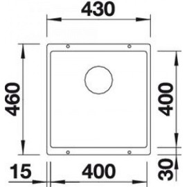 Кухонная мойка BLANCO Subline 400-U (525990)