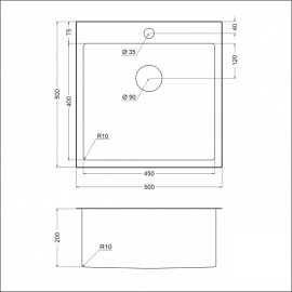 Кухонная мойка EMAR EMB-117A PVD Nano Dark