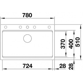 Кухонная мойка Blanco ETAGON 8 белый (арт.525191)