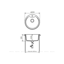 Кухонная мойка TOLERO R-108Е-923 белый
