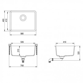Кухонная мойка AQUASANITA Arca SQA102AW (black 601)
