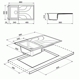 Кухонная мойка SMEG lse861ra