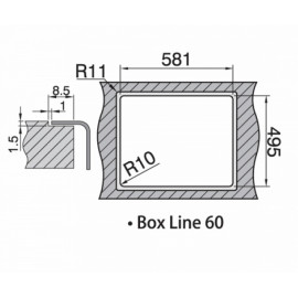 Кухонная мойка RODI Box line 60 integ