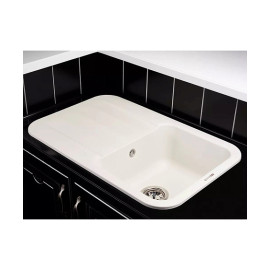 Кухонная мойка KUPPERSBERG LIRA 1B1D WHITE ALABASTER