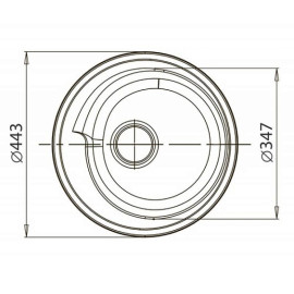 Мойка GRANFEST Rondo GF-R450 (d450) Песочный 302 круглая 429011