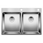 Кухонная мойка Blanco Andano 340/340-IF-A нерж. сталь зерк.полир. с кл.-авт. InFino (арт.522997)