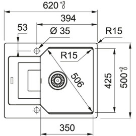 Кухонная мойка FRANKE UBG 611-62 серый (114.0612.269)