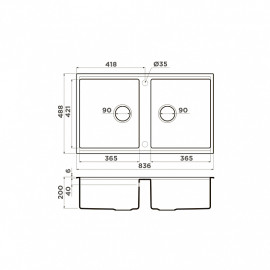 Кухонная мойка OMOIKIRI Kitagawa 83-2-U-GR (4993810)