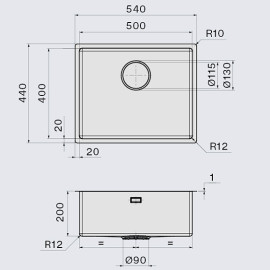 Кухонная мойка FALMEC COMO 50 F
