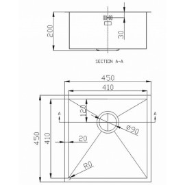 Кухонная мойка EMAR EMB-101 PVD Nano Golden