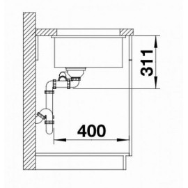 Кухонная мойка Blanco SUBLINE 350/150-U черный керамика (523747)