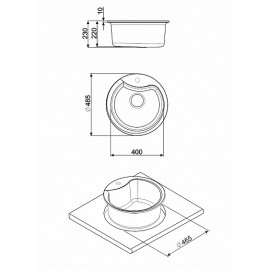 Кухонная мойка SMEG LSE48A2
