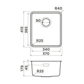 Кухонная мойка OMOIKIRI Omi 37-U/I-GB Ultra (4997416)