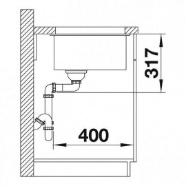 Кухонная мойка BLANCO ETAGON 700-U темная скала (арт.525168)