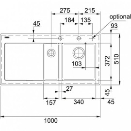 Кухонная мойка FRANKE MTK 651-100 керамика графит (124.0335.869)