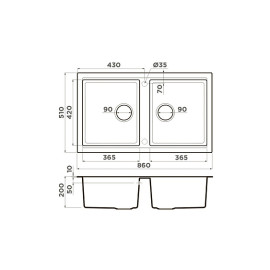Кухонная мойка OMOIKIRI Tedori 86-2-GR (4993572)