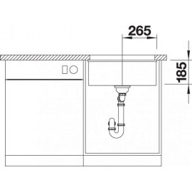 Кухонная мойка BLANCO SUBLINE 500-U 523740 черный
