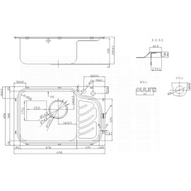 Кухонная мойка OULIN OL-327L
