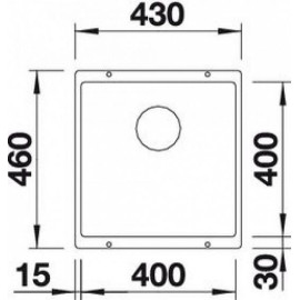 Кухонная мойка Blanco SUBLINE 400-U SILGRANIT серый беж с отв.арм. InFino (арт.523429)