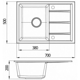 Кухонная мойка EMAR EMQ-1700.Q антрацит