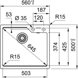 Кухонная мойка FRANKE UBG 610-56 серый (114.0582.273)
