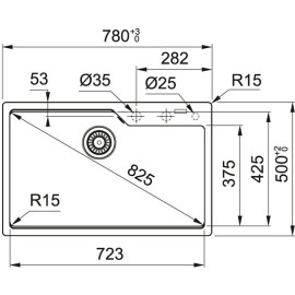 Кухонная мойка FRANKE UBG 610-72 черный матовый (114.0634.793)