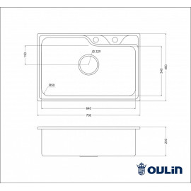 Кухонная мойка OULIN OL-CS210S