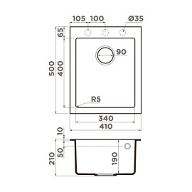 Кухонная мойка OMOIKIRI Bosen 41A-WH (4993814)