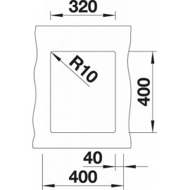 Кухонная мойка BLANCO SUBLINE 320-U 523407 темная скала