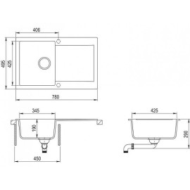 Мойка кухонная Teka Clivo 45 B-TQ графит (art.40148001)