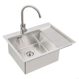 Кухонная мойка ALVEUS Quarto 20 BRS-90 1124383 (в комплекте с сифоном)