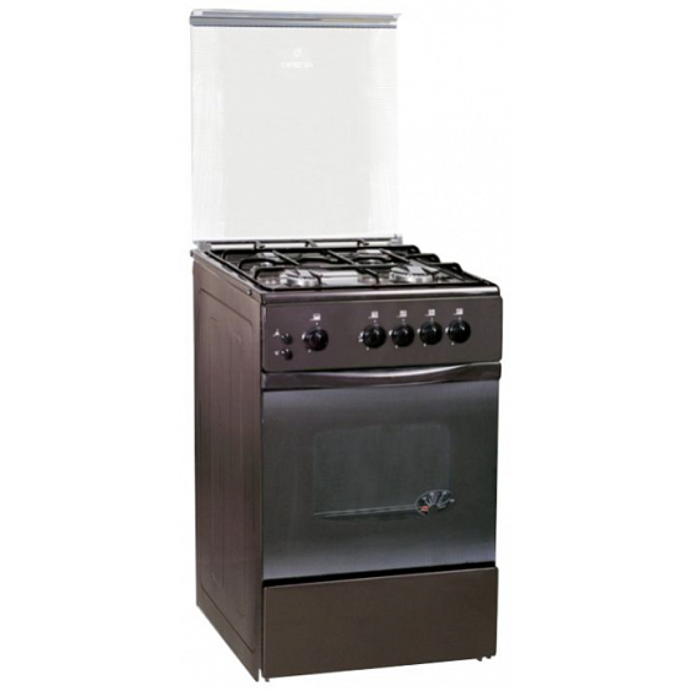 Газовая плита GRETA 1470-00-07 коричневая стекло