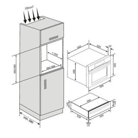 Ящик для подогрева посуды BERTAZZONI WD60B