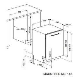 Посудомоечная машина Maunfeld MLP-12 im
